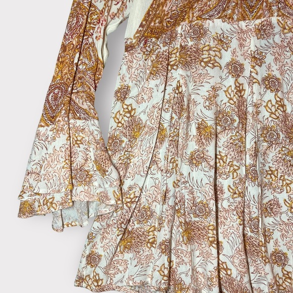 Free People Lady Luck Printed Tunic Size Small Bohemian Mini Dress - Picture 3 of 16